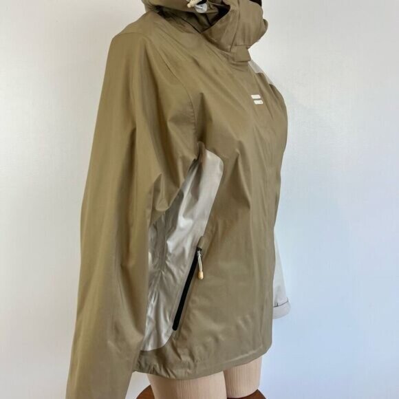 Vintage Orage Women’s Small Tan Ski Snowboarding Jacket Waterproof Hooded Zip - Picture 2 of 15